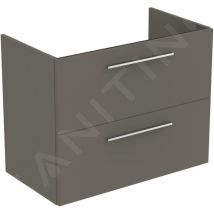 I.Life a - Meuble sous lavabo, 800x440x630 mm, 2 tiroirs, quartz gris mat T5256NG - Ideal Standard