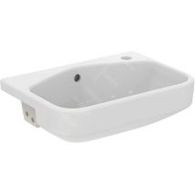 Ideal Standard i.Life S - Lavabo semi-encastrable, 500x360 mm, avec trop-plein, trou pour robinetterie à droite, blanc T458801