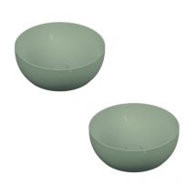 Lavabo double vasque à poser Vitra Outline, rond - taupe mat Haut de gamme