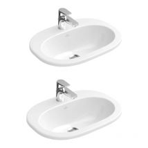 Villeroy&boch - Lot de deux vasques à encastrer villeroy et boch O.Novo Blanc CeramicPlus