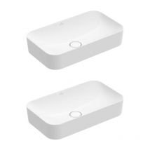 Villeroy&boch - Lot de deux vasques à poser villeroy et boch Finion Stone White CeramicPlus