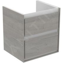 Connect Air - Petite armoire lavabo 480x409x517 mm, chêne gris/laque blanche mate E1607PS - Ideal Standard
