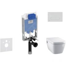 ProSys - Ensemble pour wc suspendu, wc japonais et abattant TECEone, Plaque de déclenchement Oleas M1, Rimless, - Ideal Standard
