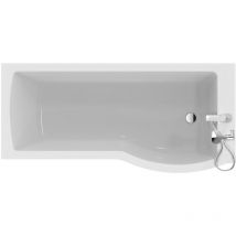 Ideal Standard - Tempo Arc P-Shaped Shower Bath with Front Panel and Screen 1700mm x 800mm Right Handed