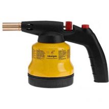 Idealgas - Lámpara de soldadura modelo con encendido piezoeléctrico, uso en fontanería y bricolaje, cuerpo metálico, incluye 4 cartuchos de gas