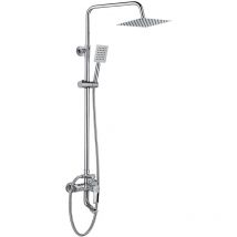 Ideko - Colonne de douche cabine Robinet de salle de bain en laiton 3 mode de pluie chrome