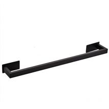 Porte Serviettes Auto Adhésif Acier inoxydable Noir 40cm pour salle de bain