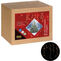 Idena 31270 - Catena Luminosa A Led Con 400 Led In Bianco Caldo, Con Funzione Timer Di 8 Ore E Trasformatore, Con Fili, Circa 10,27 Cm Di Lunghezza, 