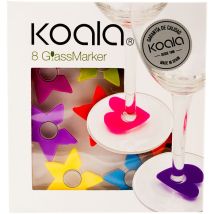 Identificatore Per Calici Koala Stella Plastica Multicolore 8 Pezzi (12,8 X 5 X 13,7 Cm)