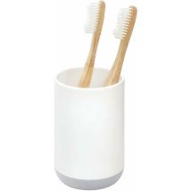 Idesign Cade Portaspazzolino Bagno Da Appoggio, Porta Spazzolini In Plastica Di Piccole Dimensioni, Bianco, 7,6 Cm X 7,6 Cm X 11,4 Cm