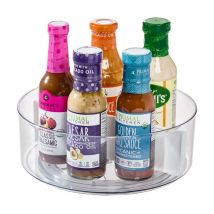 Organizer cucina girevole, Porta spezie per cucina girevole dalla serie di Rosanna Pansino, Contenitore plastica riciclata con parete divisoria,
