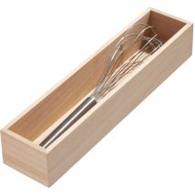 Porta posate da tavola o credenza, Porta posate per cassetto o dispensa in legno di Paulownia, Salva spazio per cucina per posate e piccoli utensili,