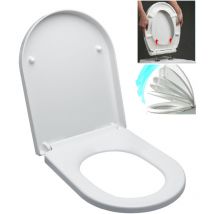 Idevit - Sedile per wc con chiusura ammortizzata Softclose adatto per la maggior parte dei vasi, bianco (EASY2244)