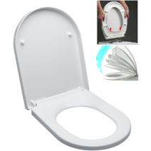 Idevit - Asiento de inodoro con sistema de cierre amortiguado Softclose adecuado para la mayoría de las tazas, blanco (EASY2244)