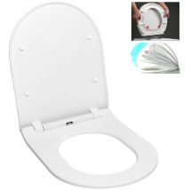 Idevit - Ultra slim, soft-close toilet seat to fit most toilet bowls, white (EASYSLIM44)