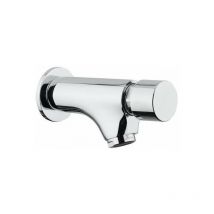 Wandmontierter zeitgesteuerter Waschtischmischer mit Druckknopf Idral Modern 08200 Chrom