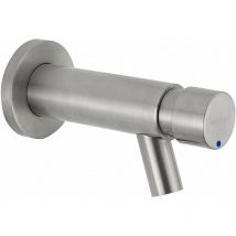 Wandwaschbeckenhahn mit zeitgesteuertem Stopp und Druckknopfsteuerung Idral Inox 08400 Stahl