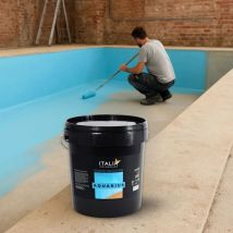 Idropittura acrilica specifica per piscine in cemento aquarius tinta celeste - contenuto litri 13 - confezione 1