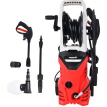 Idropulitrice Elettrica, Potenza 1400w, Pressione 105bar, Flusso 7l/min, Lancia, Ugello Regolabile, Bottiglia Di Sapone, Connettore Hpc, Adattatore 
