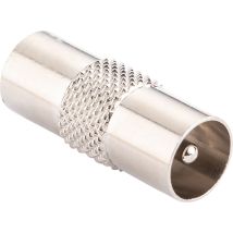 Schwaiger - Koaxial Adapter Uest8025 531 Silber, 1x Iec Stecker / 1x Iec Stecker F-stecker