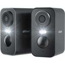 2K Überwachungskamera Aussen Akku Kabellose wlan Überwachungskamera außen/innen mit farbige Nachtsicht,PIR-Bewegungserkennung,Lange Zeit