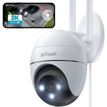 2K Überwachungskamera Aussen wlan ptz Outdoor ip Kamera überwachung außen WiFi Dome Camera mit Farbiger Nachsicht Bewegungserkennung,Mensch