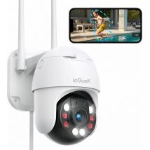 360° Camera Surveillance ExterieurWiFi ptz Caméra ip Suivi Automatique Pan 355° Tilt 90° Vision Nocturne Couleur Audio pir - Iegeek