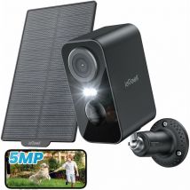 5MP Überwachungskamera Aussen Akku Kabellose, 5200mAh Akku Kamera Überwachung Aussen wlan, PIR-Bewegungserkennung, Bunte Nachtsicht, 2-Wege-Audio,