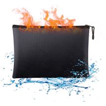 Mowze - Ignifuge, document, porte-documents, zippé, étanche, poche, protection, et, éclaboussures, pour, documents, objets de valeur, coffre-fort