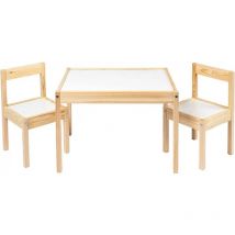 Ikea Latt Tavolo per Bambini con 2 sedie Bianco Pino Kiefer Beige