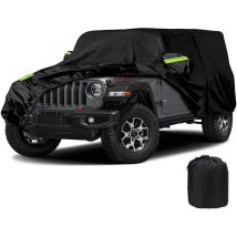 Housse De Protection De Voiture Étanche pour Jeep Wrangler 2 Portes Cj,Yj, Tj & Jk, Couverture De Voiture De Garage Complet De Voiture 210D avec