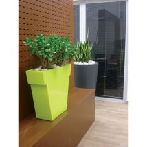 Il Vaso Giallo zafferano - 66 / 20 h 55 cm Vaso decorativo in polietilene originale Slide colorato giardino di design esterno interno bar ristorante