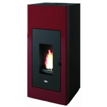 Ilaria Hydro - Poêle à granulés rouge 17,5 Kw
