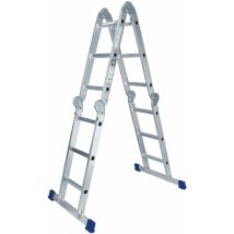 Gelenkleiter Eurostars 2x3 / 2x4 – 4 Sprossen – 3,62 m – 1,86 m – 11,5 kg – 90 cm