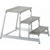 Iller Maschinentritt Aus Rutschfestem Aluminium Riffelblech 2 Stufen
