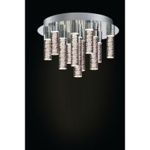 Illuminati Lighting - Illuminati Crackle Encastré led D40cm Chromé 4000K