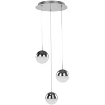 Illuminati Lighting - Illuminati Eclipse Suspension 3 led Ronde Suspension led Chrome Dimmable