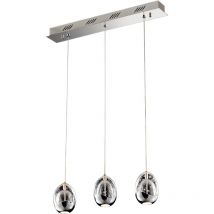 Illuminati Lighting - Illuminati Terrene Barre lumineuse à 3 led Suspension led Chrome Dimmable 3000K