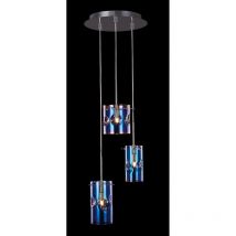 Illuminati Lighting - Illuminati Venus Suspension à 3 led Suspension à led ronde Suspension à led transparente