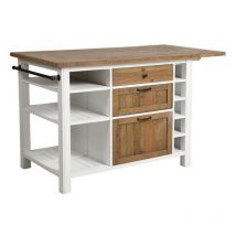 Decoration D ’ Autrefois - Ilot Central - Bois-MDF - Blanc - Interior's