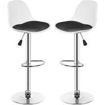 Haloyo - lot de Cuisine Lot de 2 Tabouret Bar Hauteur Réglable et Rotation à 360° Chaise Haute Bar Chaises de Salle à MangerChaises de Bar en Métal