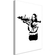 Artgeist - Image - Banksy Mona Lisa avec lance-roquettes (1 partie) verticale