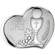 Image de la Sainte Communion, souvenir en argent de la première communion avec gravure Taille: 7,5x6,5 cm UGS : VL81371/1LBI
