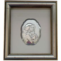 Image de la Vierge Marie et de l'Enfant dans un cadre derrière une vitre Taille: 15x17 cm UGS : BC6299/2G