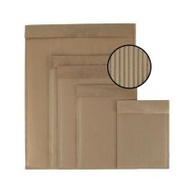 IMBALLAGGI 2000 - Buste Imbottite in Carta Certificata FSC con Cartone Ondulato - Confezione da 100 Pezzi, Dimensioni 240x330mm - Marrone