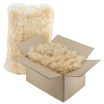 Imballaggi 2000 - Trucioli per Imballaggi, Paglia per Cesti natalizi e per Confezioni Regalo in legno naturale - Scatola da 5 kg - Paglietta