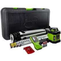 Imex - E60 400m Red Rotary Laser Level + LR1 Receiver + Tripod + 2m Staff + Case