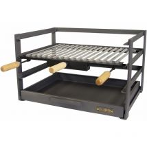 71477.0 cassetto Barbecue con griglia, Nero, 46 x 41 x 35 cm - Imex El Zorro