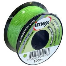 Imex - Green 100m Stringline High Visibility Fluorescent 8 Strand Braided Nylon