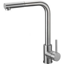 Mice Collection - Mice - Grifo de cocina monomando con Ducha Extraíble, Grifo para Fregadero con 2 Modos de Rociado, Grifo de Cocina Monomando (Acero